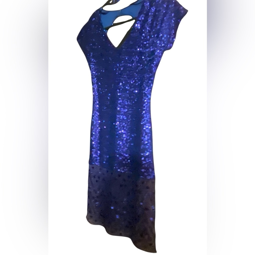 Miss Teen Brand Sparkling Blue Sequin Dress